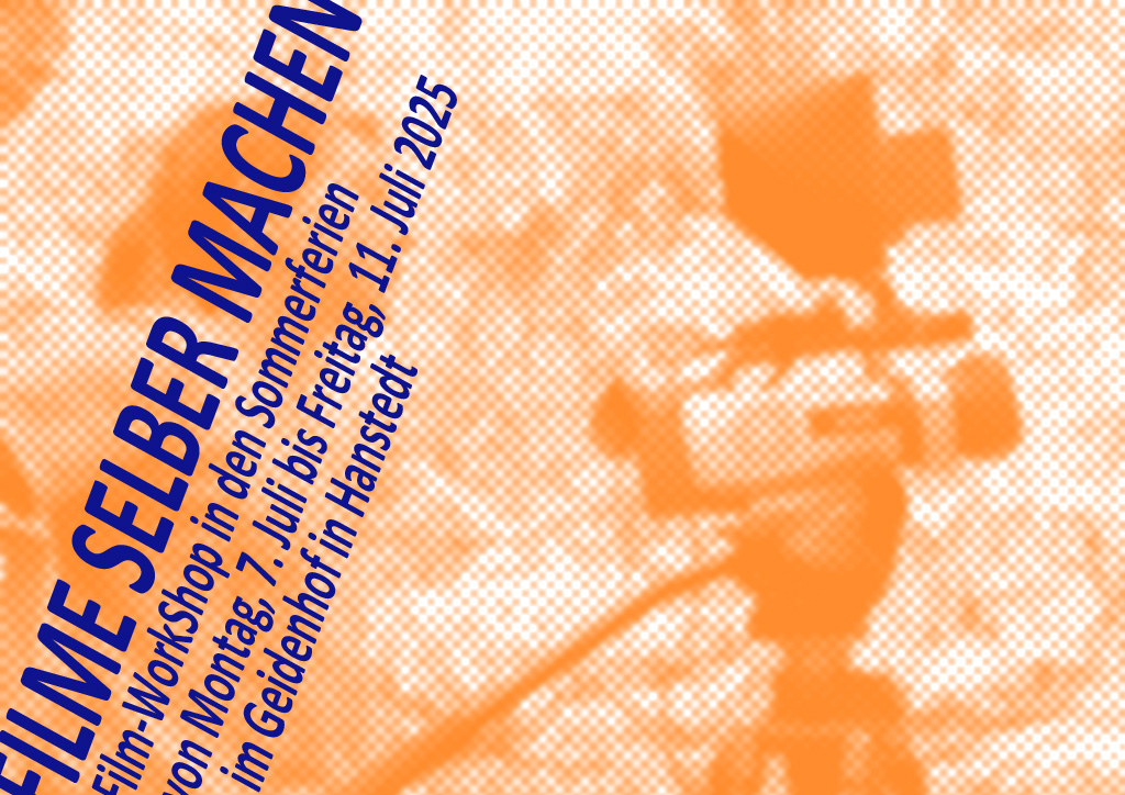 SharePic zum Film-WorkShop SharePic zum Film-WorkShop mit Angaben zur Veranstaltung:
Filme selber machen
Film-WorkShop in den Sommerferien, von Montag, 7. Juli bis Freitag, 11. Juli 2025 im Geidenhof in Hanstedt